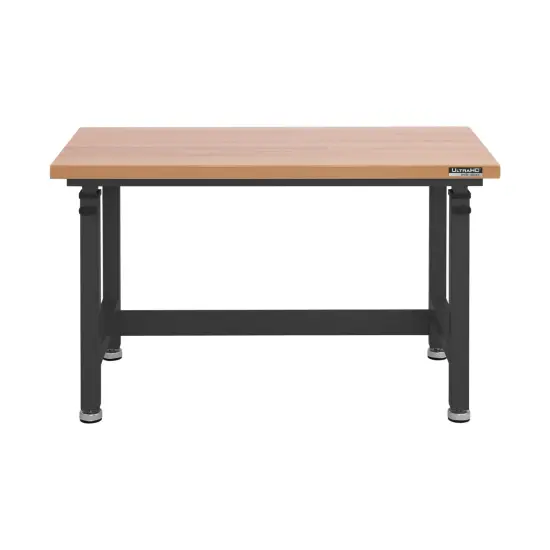 Seville Classics UltraHD Height Adjustable Workbench, 48" W x 24" D x 28.5" to 42" H Graphite {5}