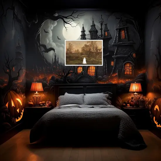 Halloween Canvas Wall Art - 12x16 Inches (Unframed) {5}