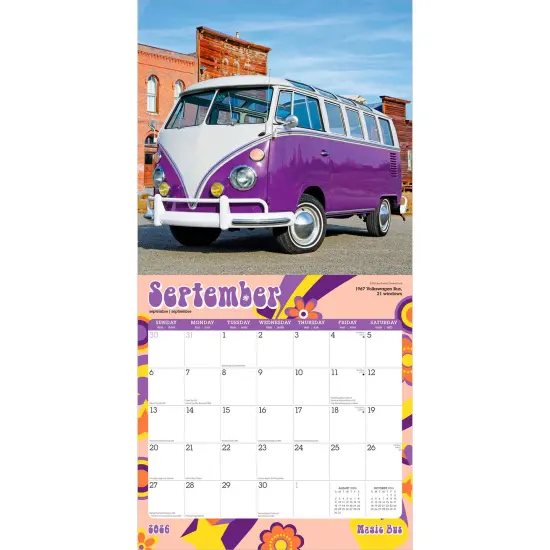 Magic Bus | 2026 12 x 24 Inch (Hanging) Monthly Square Wall Calendar | Plastic-Free {4}