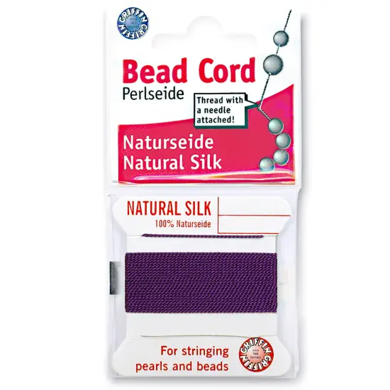 Size 16 Griffin Bead Cord 100% Natural Silk Amethyst {1}