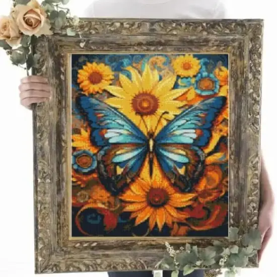 Red Truck with Christmas Tree Golden Retrievers DIY 11CT Stamped Cross Stitch Kits for Beginners Easy Needlepoint {6}