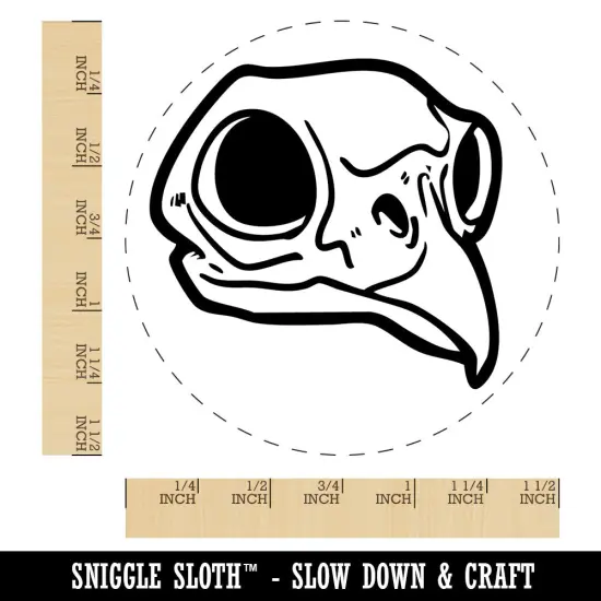 Owl Bird Skull Bones Skeleton Self-Inking Rubber Stamp Crafting Planners Red {1}