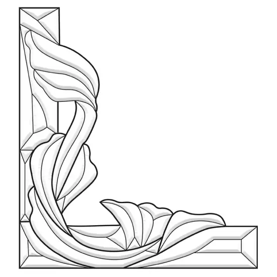 9" x 10-1/8" Exquisite Clear Glass Bevel Cluster EC961R {1}