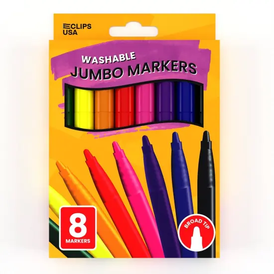 Jumbo Washable Markers Broad Tip &ndash; 8 Count &ndash; 48 Packs {2}