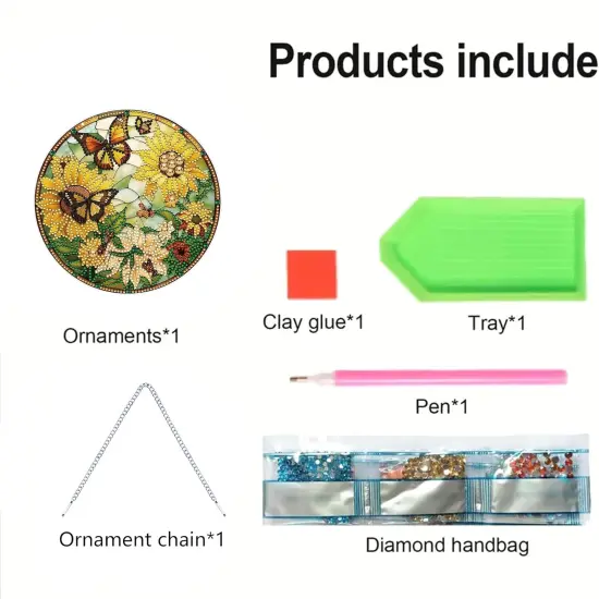 5D Sunflower Butterfly Diamond Painting Kits {3}