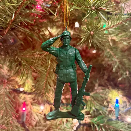 Tree Buddees Green Toy Soldier Christmas Ornament Vintage Army Man Decoration {3}