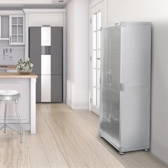 Seville Classics UltraHD Storage Cabinet, 30" W x 18" D x 72" H Red {11}