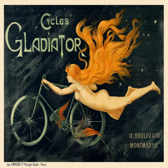 Cycles Gladiator Vintage Bicycle Poster Prints {2}
