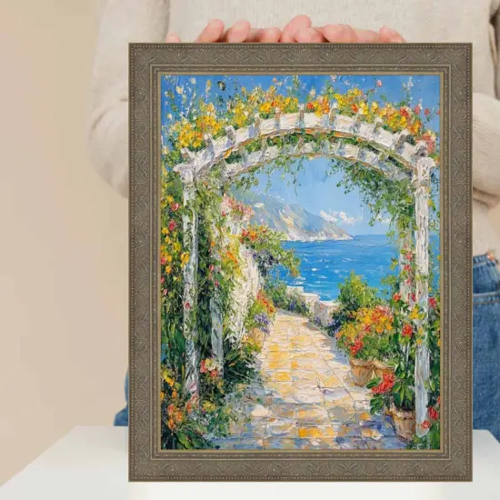 Aged Silver Ornate Shadow Box Picture Frame 13x17 frame {2}