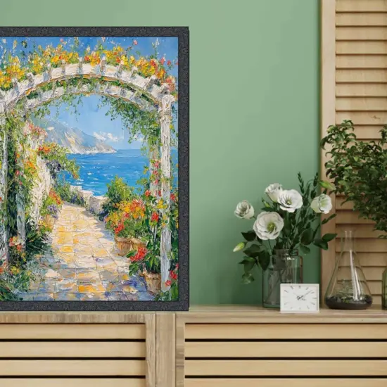 Slim Black Ash Floral Picture Frame 40x40 frame {6}