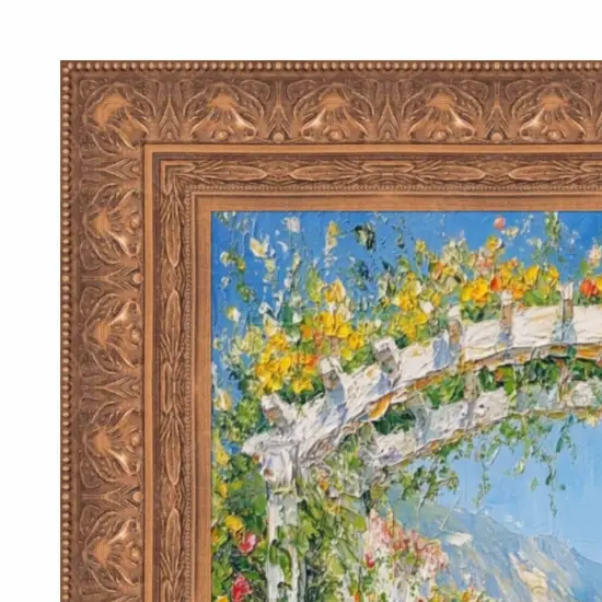 Wide Aged Gold Leaf Gothic Luxury Picture Frame 30x36 frame {3}