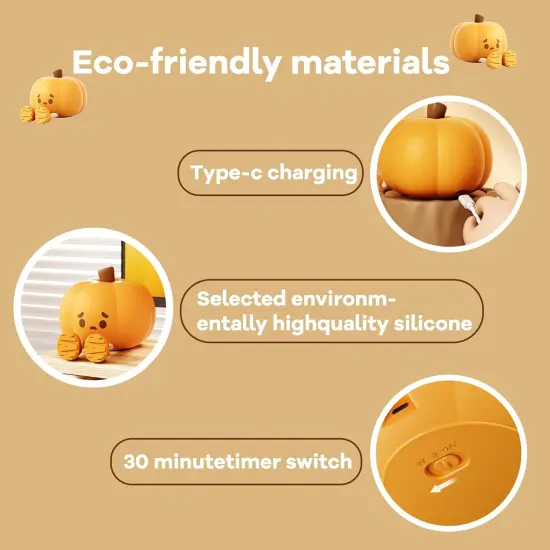 Cute Pumpkin Night Light {3}