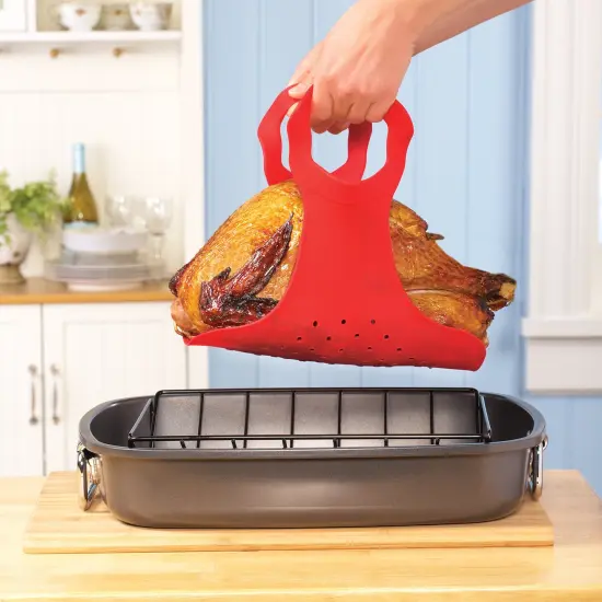 Collections Etc Heat-Resistant Silicone Turkey Lifter {1}