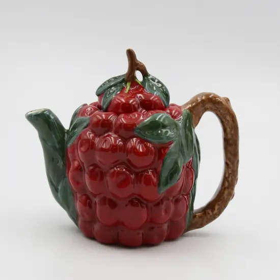 Ceramic Cherry Teapot, Afternoon Tea, Gift for Her, Gift for Mom, Kitchen Decor, Cafe Decor {2}
