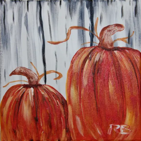 Pumpkin Painting - Pumpkin Display Acrylic Painting Kit and Video Lesson, Autumn DIY Craft, Beginner Paint Kit, Paint Party, Pumpkin Craft, Paint and Sip Kit {1}