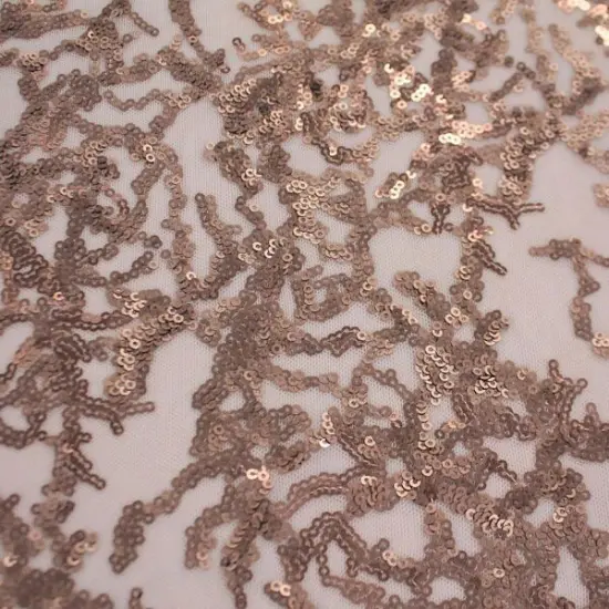 Coral Reef Stretch Mesh Sequin Fabric {4}