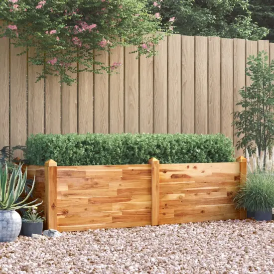 vidaXL Garden Raised Bed 63"x23.6"x17.3" Solid Wood Acacia {1}