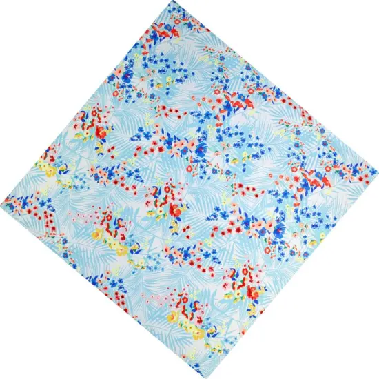 Autumn Palms and Pretty Flowers Printed Spandex {3}