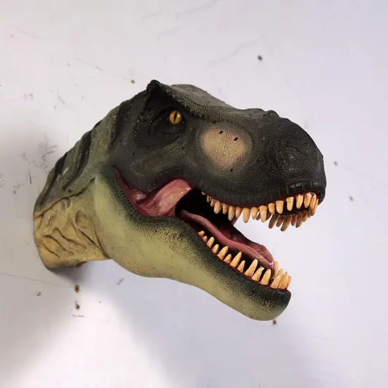 T-Rex Dinosaur Head Small Wall Decor Statue {4}