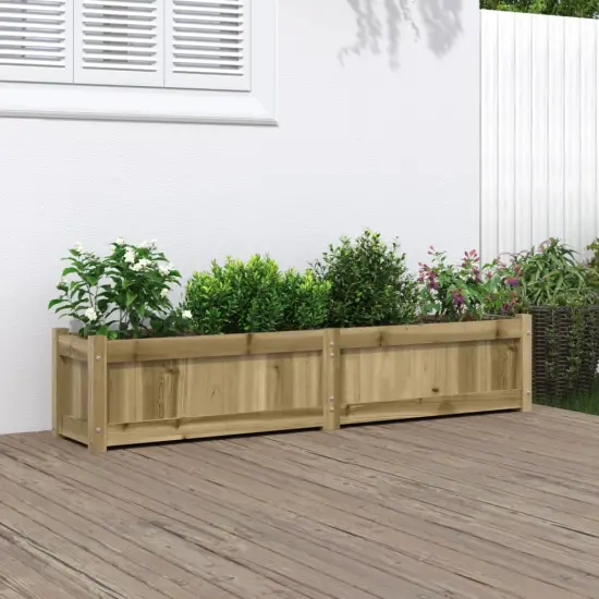 vidaXL Garden Planter 59.1"x12.2"x12.2" Impregnated Wood Pine {1}