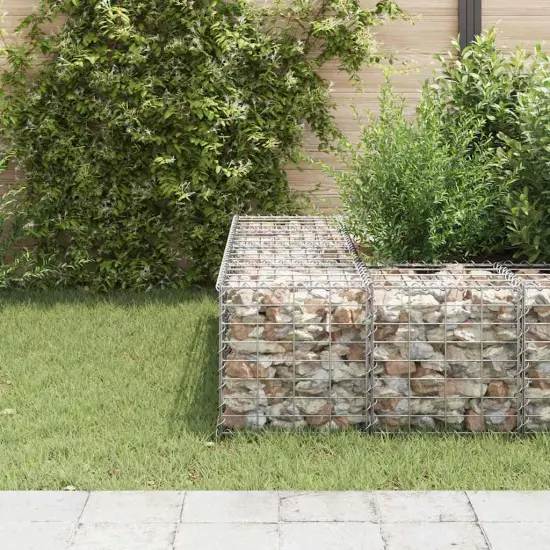 vidaXL Cube Gabion Raised Bed Steel Wire 15.7"x15.7"x15.7" {3}