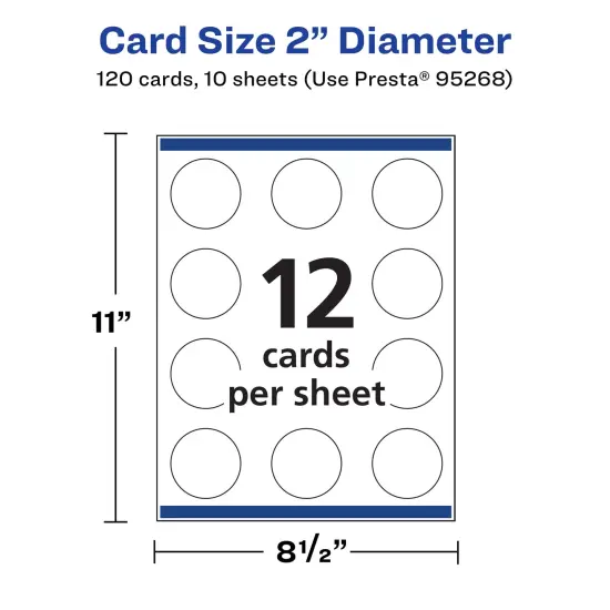 Avery 2" Diameter Round, Glossy White Round Cards {5}