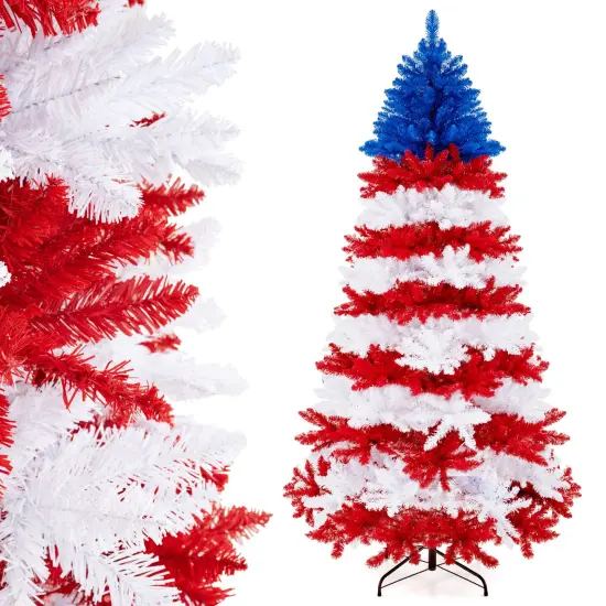 7.5 Feet Artificial Christmas Tree with Warm White LED Lights {4}