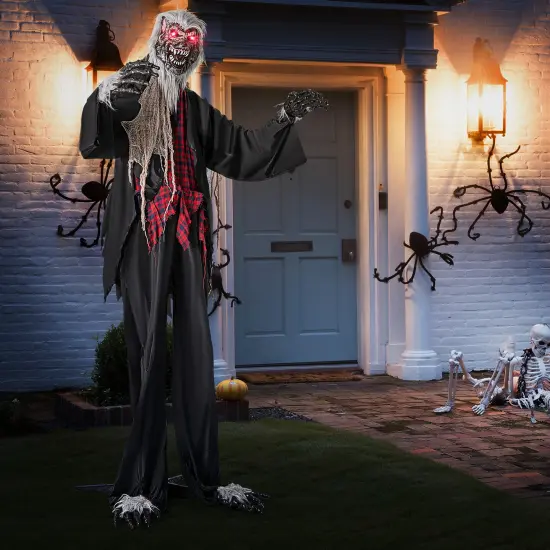 8.2 FT Standing Animatronic Werewolf with Howling Sounds Red Flashing Eyes and Poseable Arms {2}