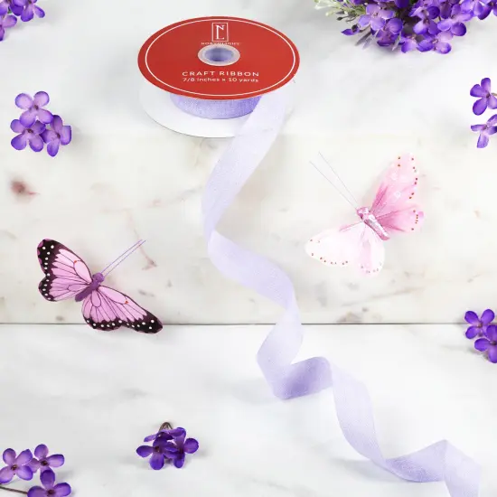 Northlight Grosgrain Craft Ribbon -7/8" x 10 Yards - Purple {1}