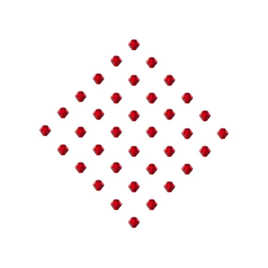 Preciosa 6mm Czech Crystals Bicone Rondelle Beads, 36pcs Siam {5}