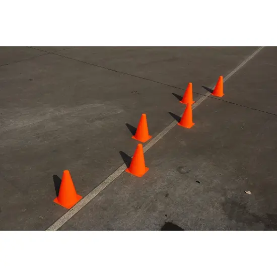 Juvale 9 Inch Orange Plastic Sports Safety Parking Cones (12 Pack) {5}