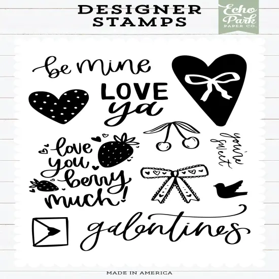 Echo Park Designer Stamp Set-Love You Berry Much {1}