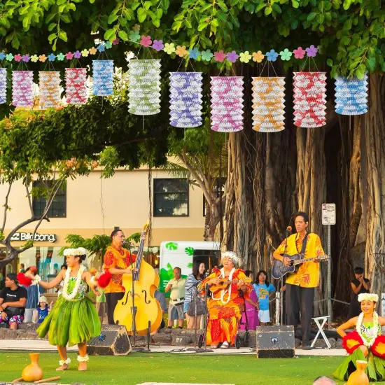 2 Pcs Hawaiian Summer Tiki Lounge Flowers and Lantern Garland Decoration 10 Feet Paper Hibiscus Lantern Garland Hanging Luau Tiki Lanterns for Tropical Party Bar BBQs Pool Supplies {4}