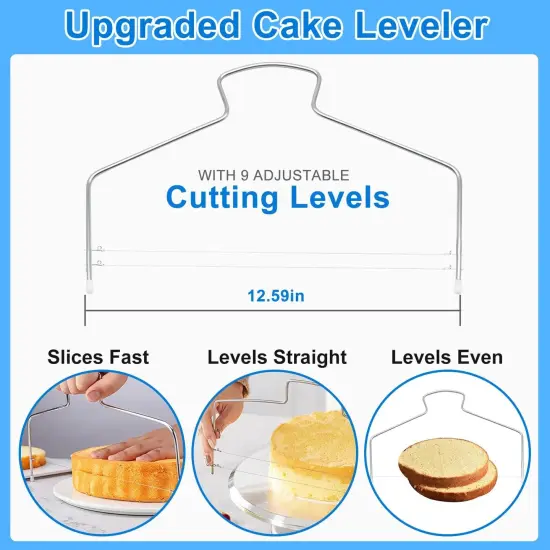 112Pcs Cake Decorating Supplies Kit, Included Cake Turntable, Cake Leveler, 54 Numbered Icing Piping Tips, 2 Spatulas, 3 Scraper, 30+2 Piping Bags, Mother's Day Gift Ideas {3}