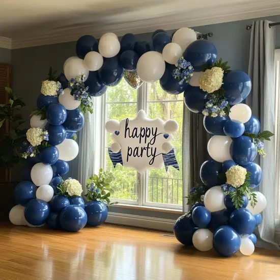 Navy Blue Latex Party Balloons, 100 Pack 12 inch Round Helium Navy Balloons for Wedding Graduation Birthday Party Backdrop Decorations {5}