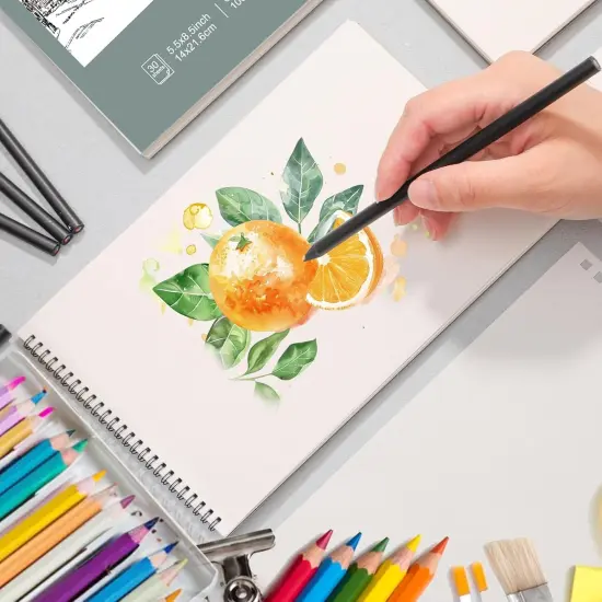 12 Pack Sketch Book, 9 x 12 Inch Sketchbook, 68lb/100gsm Top Spiral Bound Sketch Pad, Acid Free Art Supplies Drawing Painting Sketching Paper for Kids, Adults, Beginners, Artists (30 Sheets Each) {4}