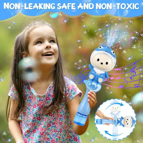 Bubble Toys Bubble Wands for Kids Light Up Bubbles Machine Blower Maker with Bubble Solution Outdoor Toy Gift {5}
