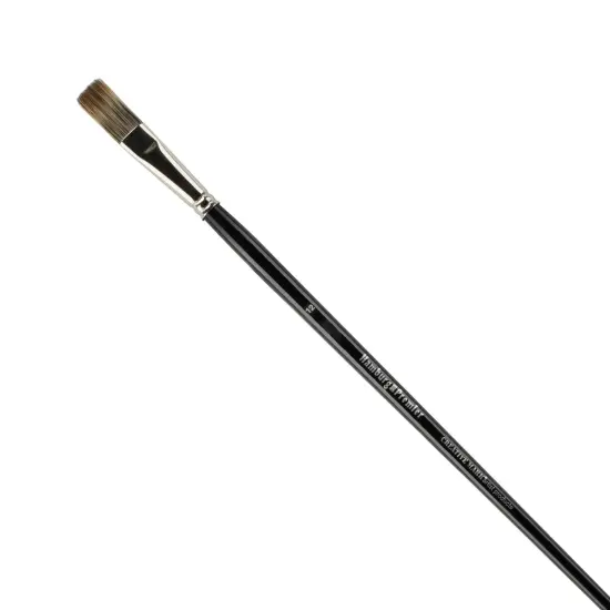 Creative Mark Hamburg Premiere Professional Oil Painting Brushes - Flat #12 Oil Paint Brush - Handmade in Germany, Natural & Synthetic Hair Blend, Long Triple-Lacquered Birch Handle {1}