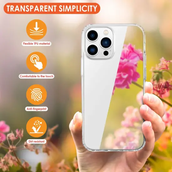 Insten Clear Case Compatible with iPhone 13 Pro Max (6.7 Inch) Soft TPU Non-Yellowing Protective Cover {4}