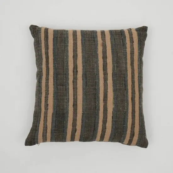 Reversible Weave Stripe Throw Pillow 20" x 20" &ndash; Handcrafted Textured Decorative Cushion {2}