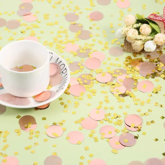 Round Tissue Paper Table Confetti Dots for Wedding Birthday Party Decoration, 1.76 oz(Rose Gold Confetti,2.5 cm) {5}