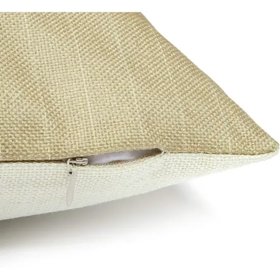 Set of 4 Farmhouse Decorative Throw Pillow Covers, 18x18 inch Cushion Cases Protector, Ivory, Standard Size Brown {5}