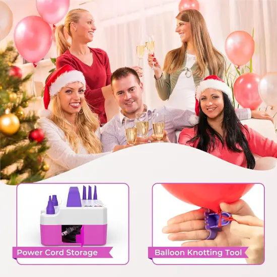 P600 Electric Balloon Pump for All Balloons with 3 Nozzles 110V 600W Balloon Blower for Party Metalic Latex 260q Foil Balloons, Balloon Inflator for Birthday Decorations {1}