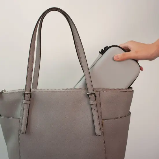 Insten Carrying Travel Case with 10 Game Card Slots For Nintendo Switch & OLED Model Console and Accessories, Portable Hard Cover Pouch for Girls Boys, Gray Grey {4}