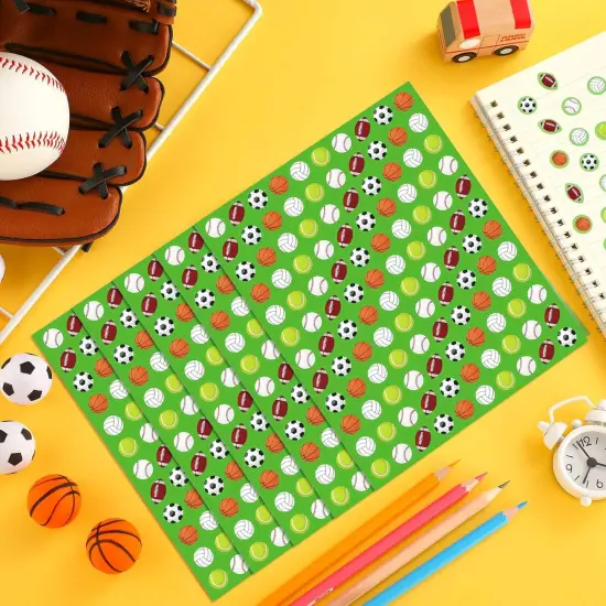 Sports Stickers for Kids Soccer Tennis Small Ball Basketball Football Baseball Themed Party Decorative Stickers for Birthday Party Reward Home Decor {2}