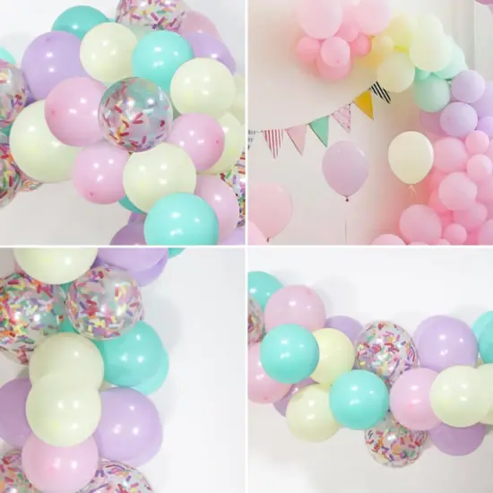 Sweet Ice Cream Party Balloon Arch Garland Pastel Macaron Popsicle Confetti Balloon Summer Ice Cream Theme Party Decor for Baby Bridal Shower Girl Ice Cream Bday Wedding Graduation Party Supplies {5}