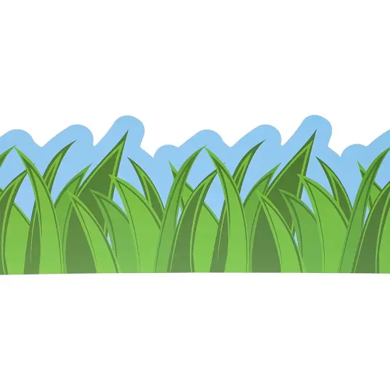 12 Pack Green Grass Bulletin Board Border Strips, Spring Classroom Decorations (36 ft) {4}