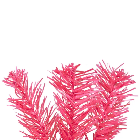 Northlight Artificial Tinsel Christmas Tree - 7' - Pink - Unlit {5}