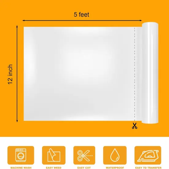 White Puff Heat Transfer 3D 12" x 5 ft {2}