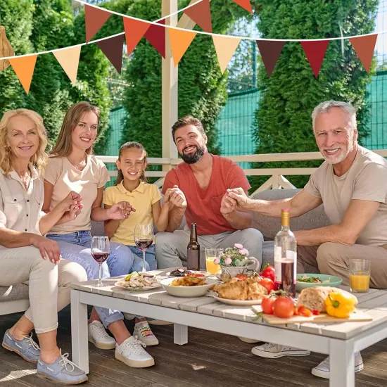 Brown Orange Yellow Pennant Banner Garland {3}
